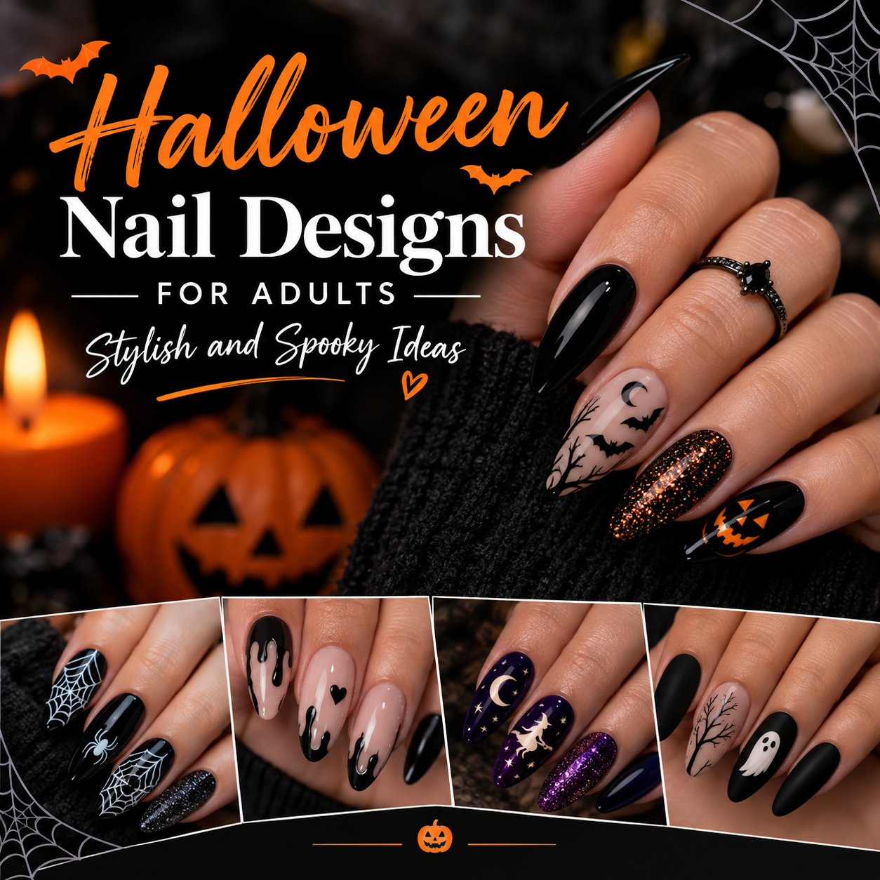 Halloween Nail Designs for Adults: Stylish and Spooky Ideas