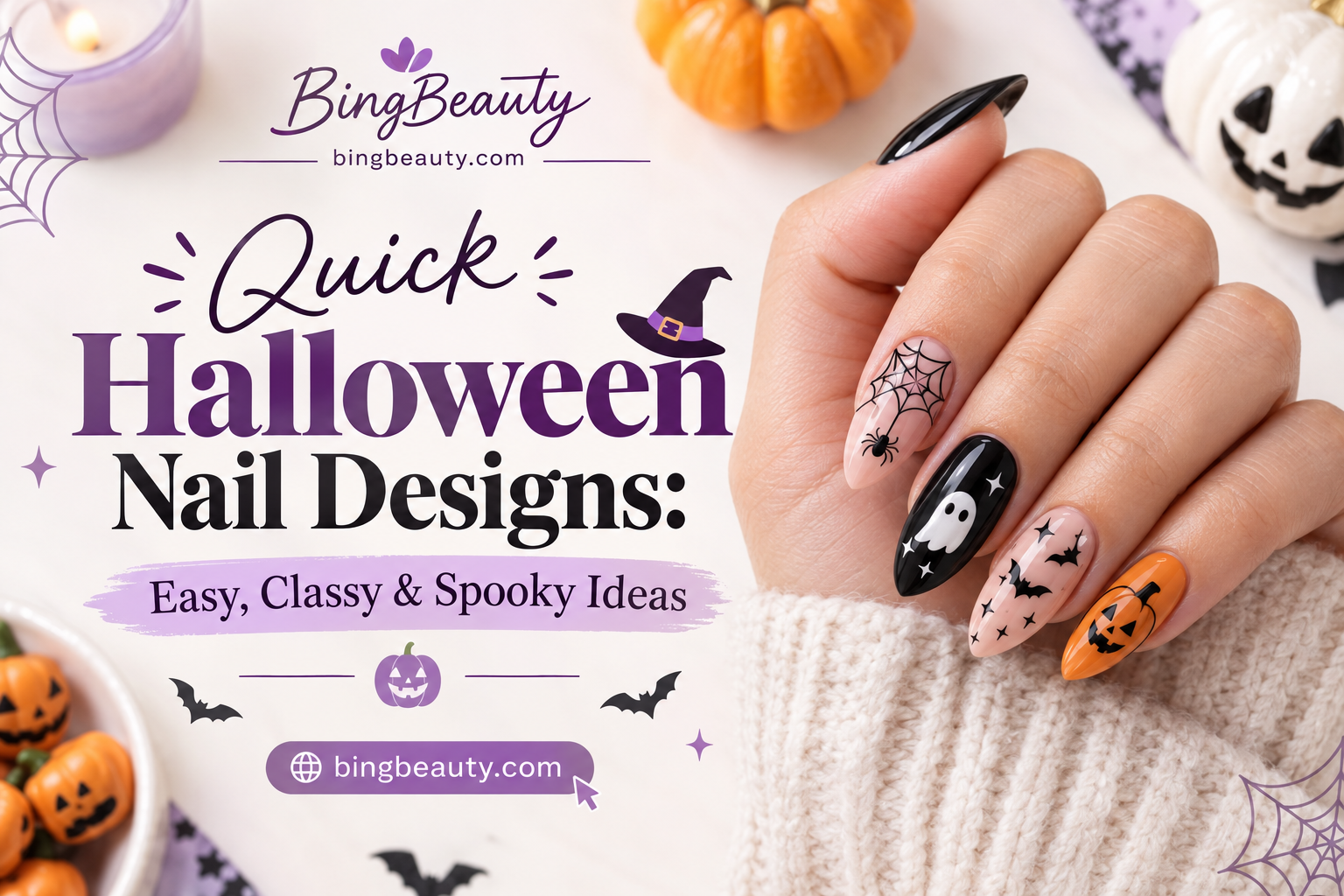 Quick Halloween Nail Designs: Easy, Classy, and Spooky Ideas
