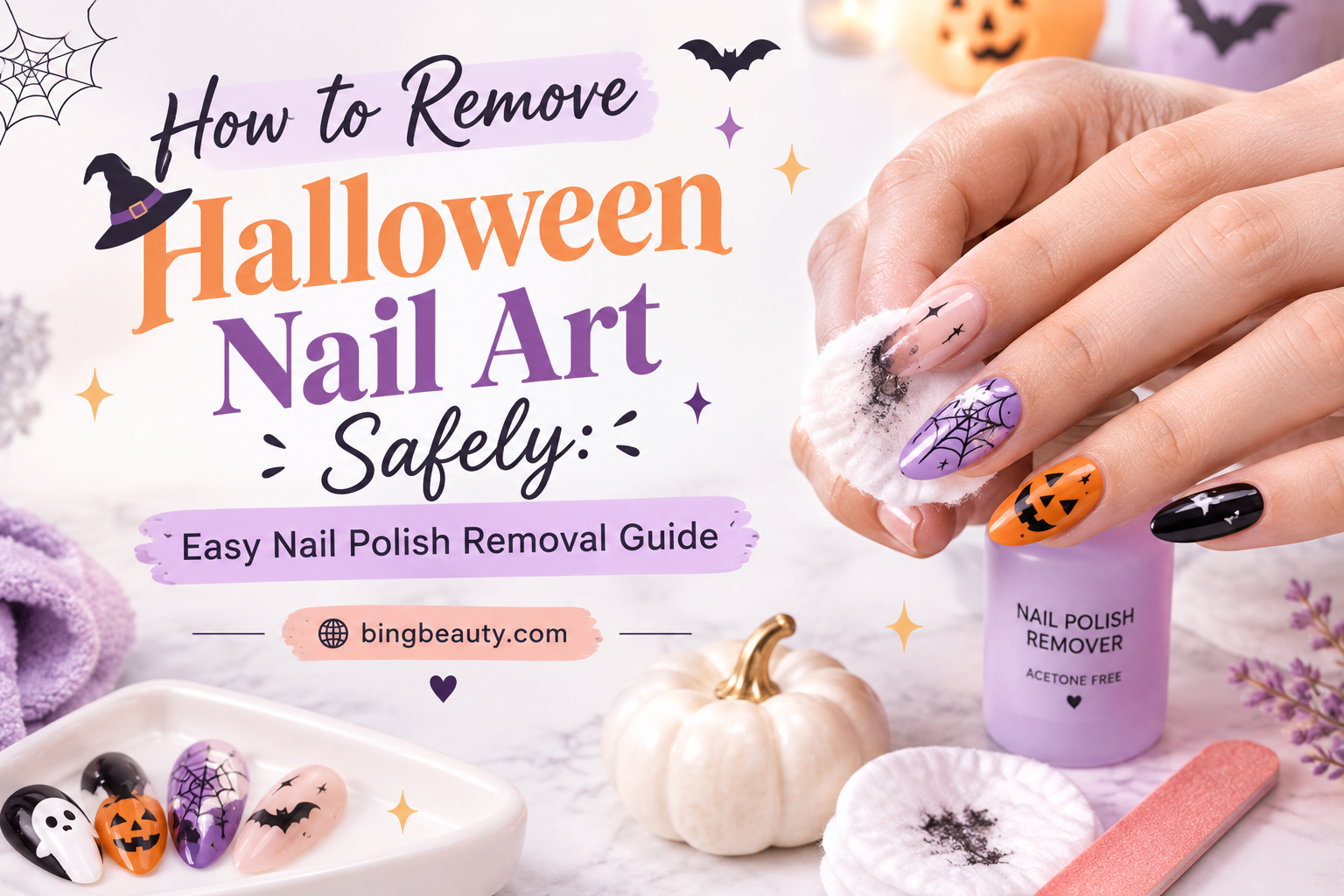 How to Remove Halloween Nail Art Safely: Easy Nail Polish Removal Guide
