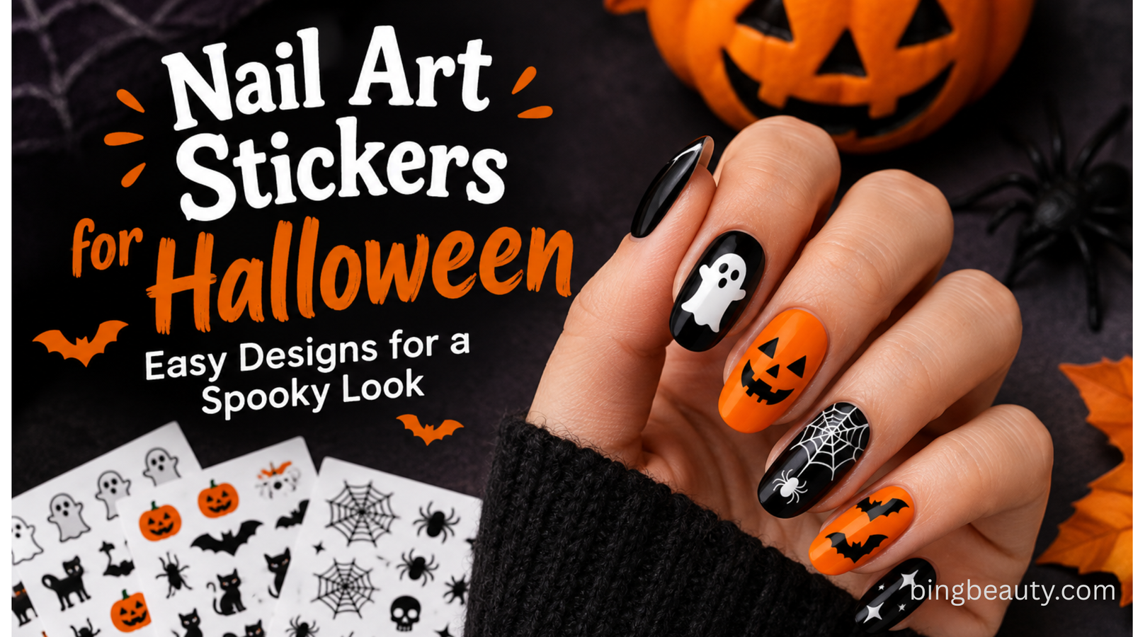 Nail Art Stickers for Halloween: Easy Designs for a Spooky Look