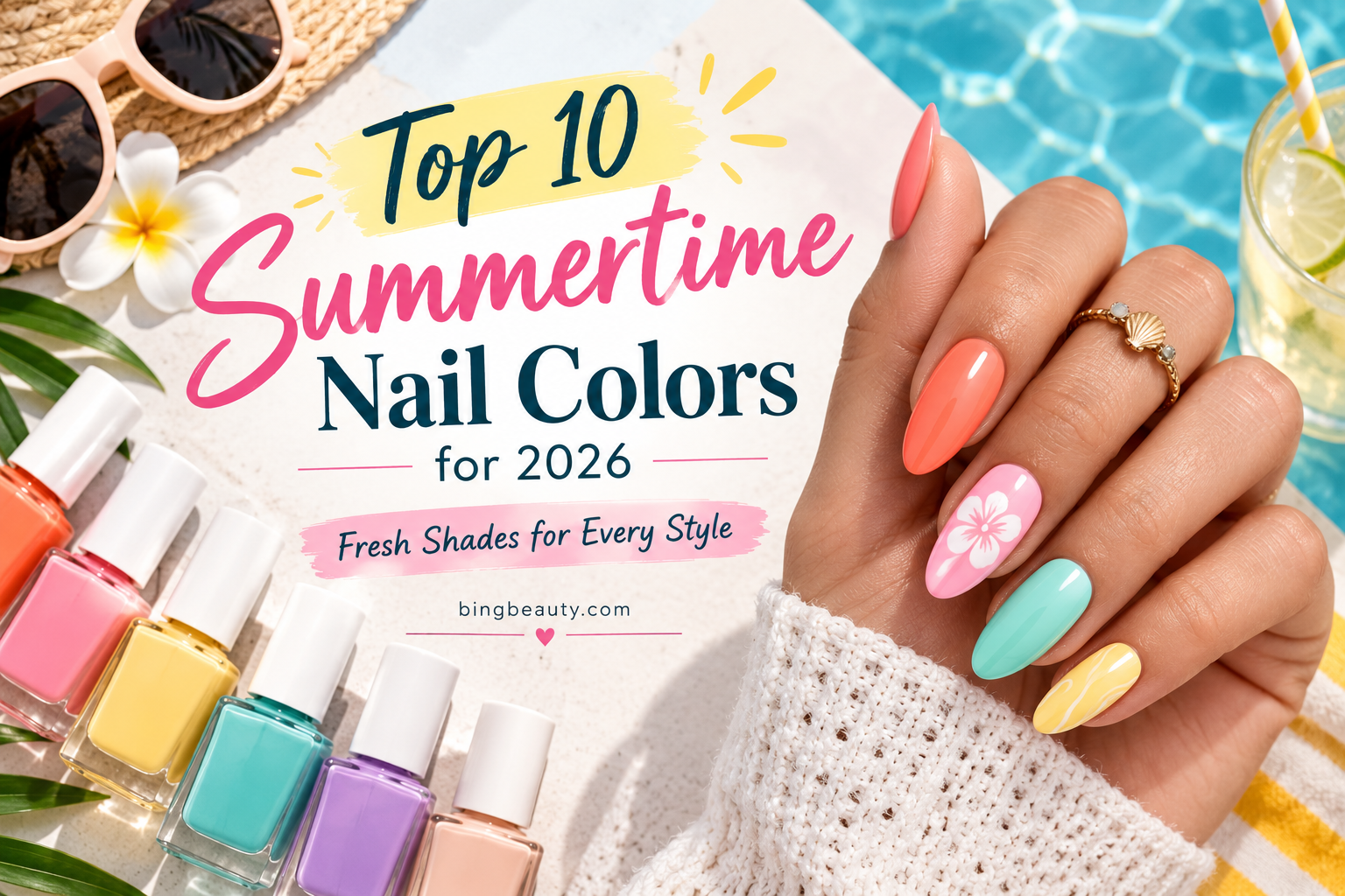 Top 10 Summertime Nail Colors for 2026: Fresh Shades for Every Style